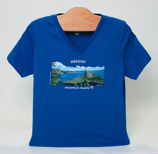 Crater Lake Women's V-Neck T-Shirt