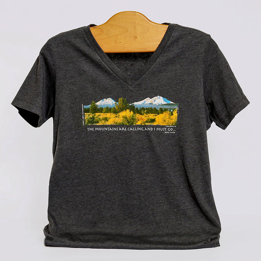 Three Sisters/Mountains are Calling Women's V-neck short-sleeve T-shirt