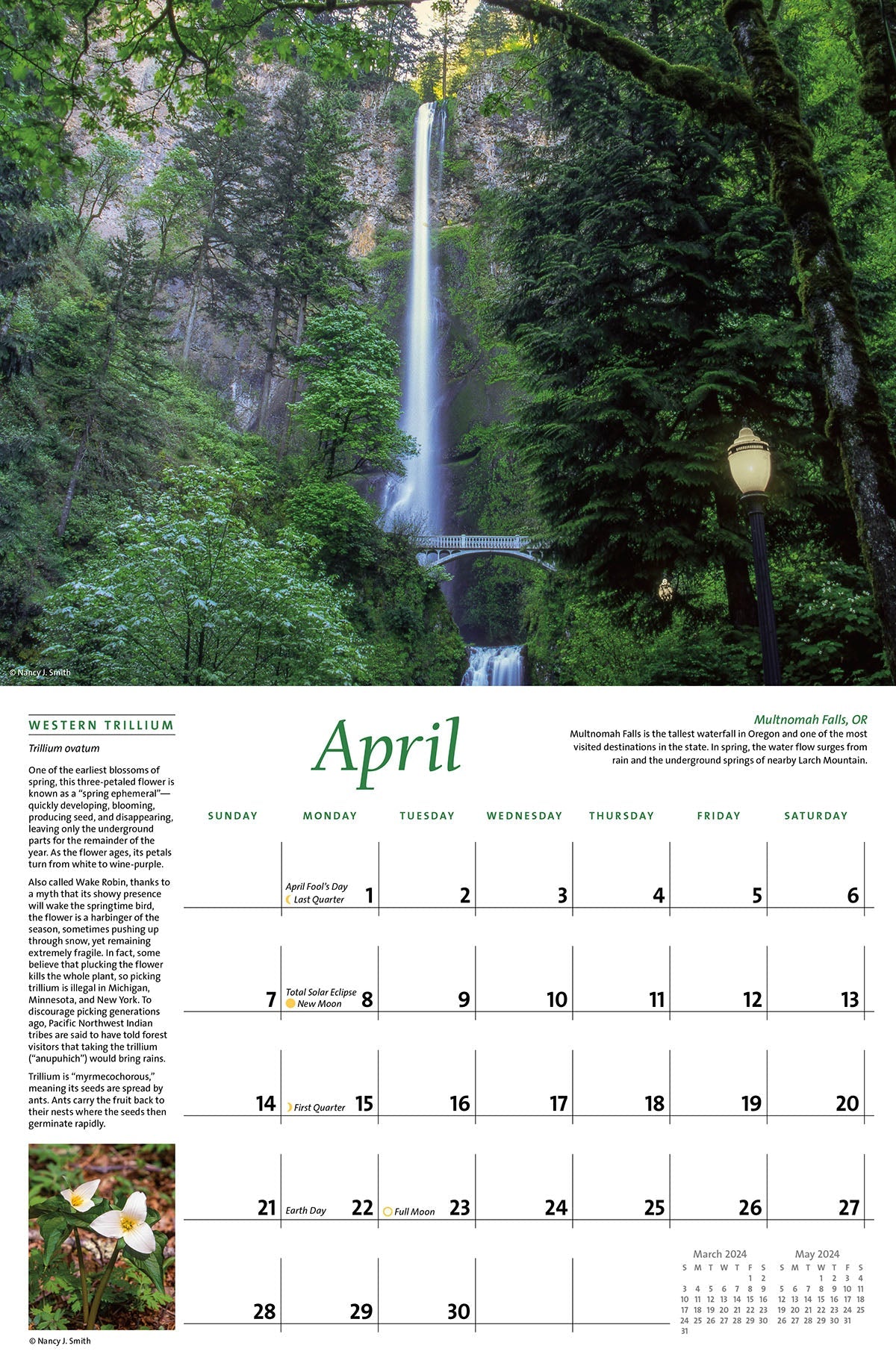 Majestic Pacific Northwest 2024 Calendar Nancy J. Smith