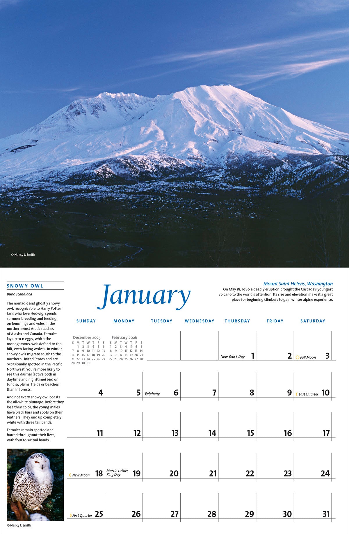 2026 Majestic Pacific Northwest calendar