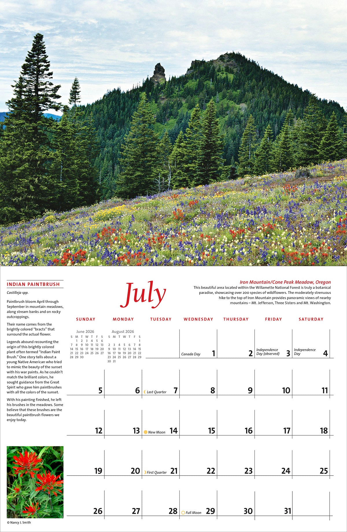 2026 Majestic Pacific Northwest calendar