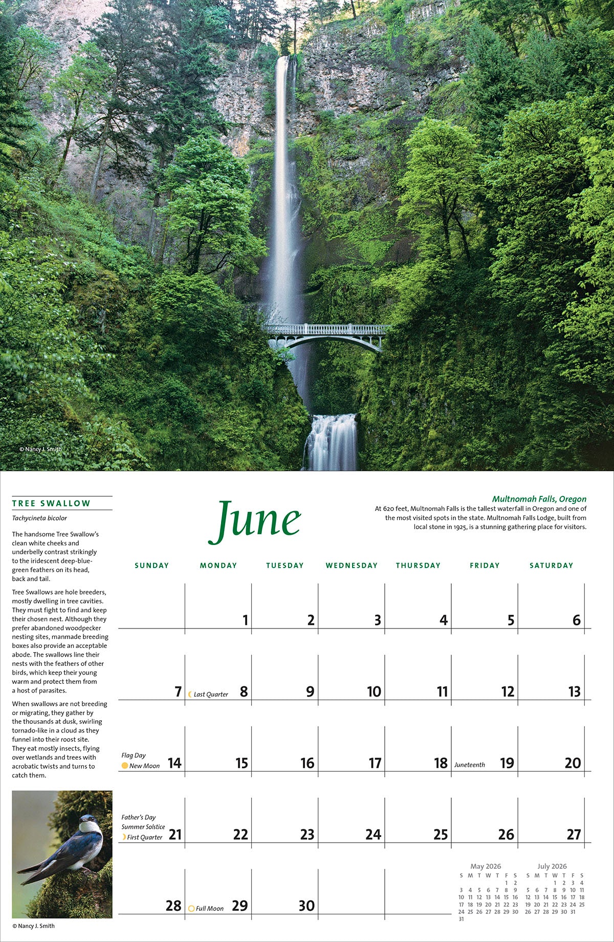 2026 Majestic Pacific Northwest calendar