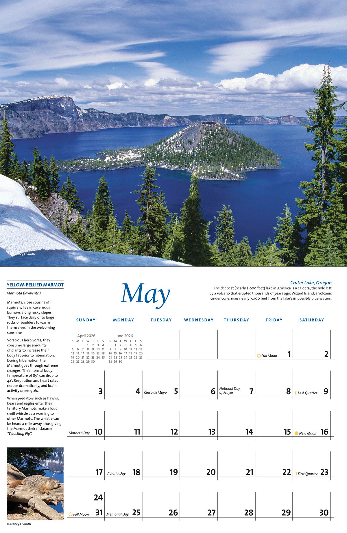 2026 Majestic Pacific Northwest calendar