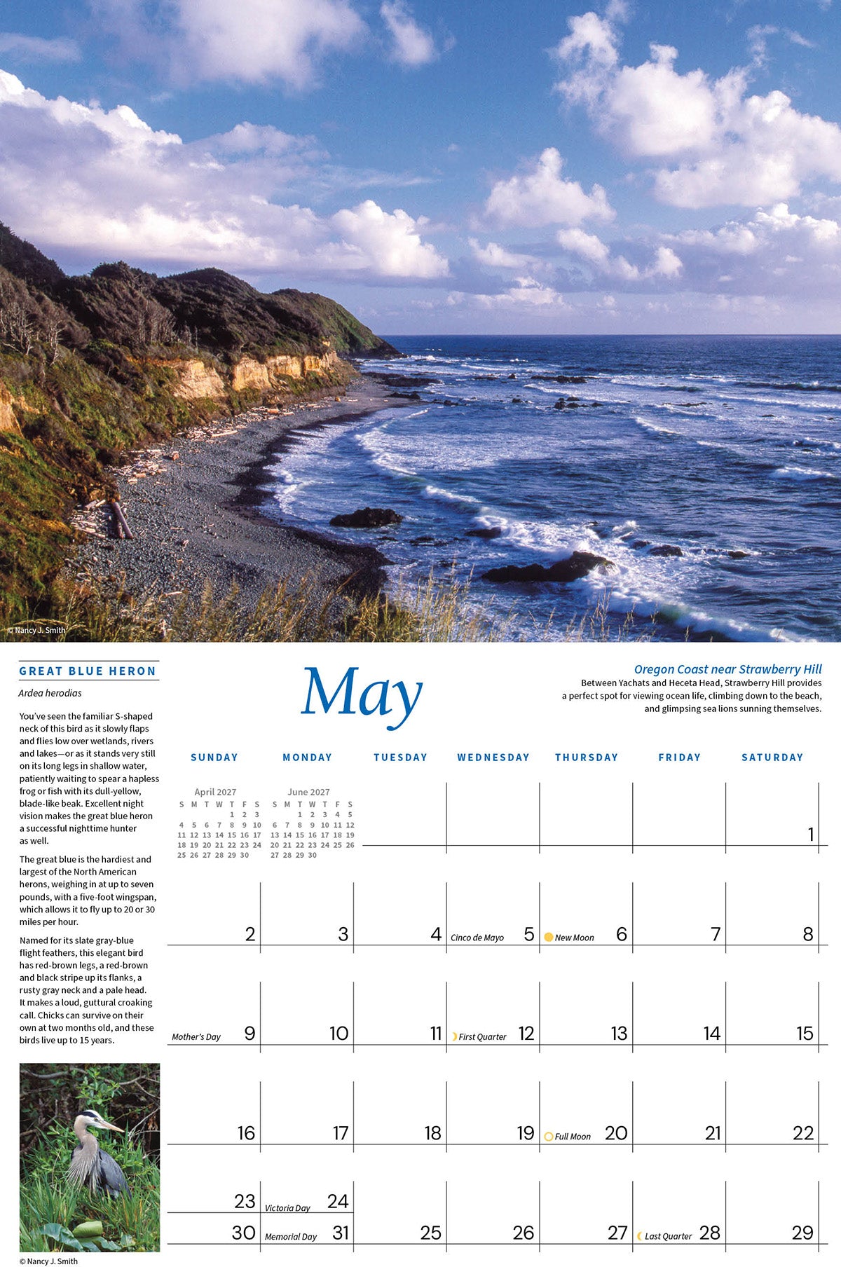 2027 Majestic Pacific Northwest wall calendar  May