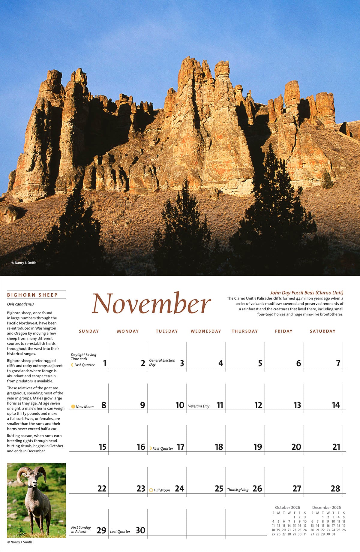 2026 Majestic Pacific Northwest calendar