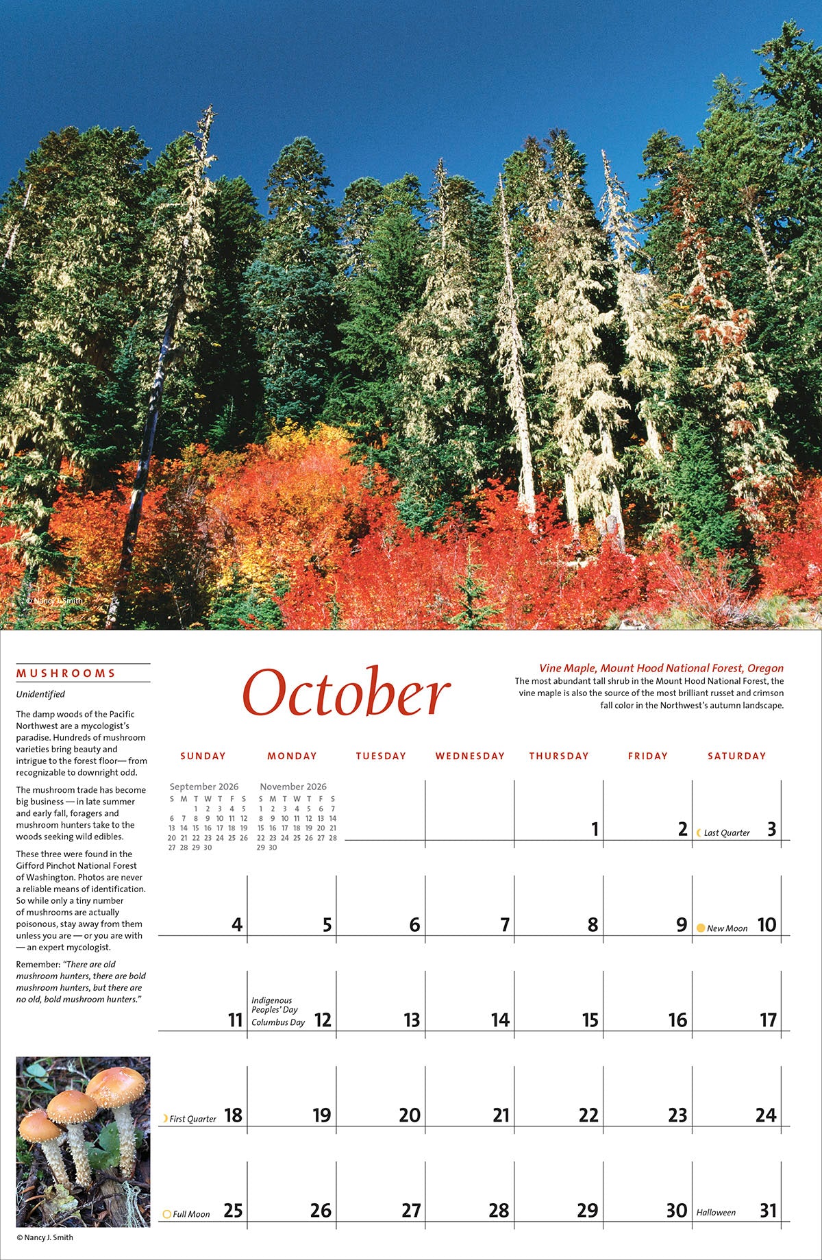 2026 Majestic Pacific Northwest calendar