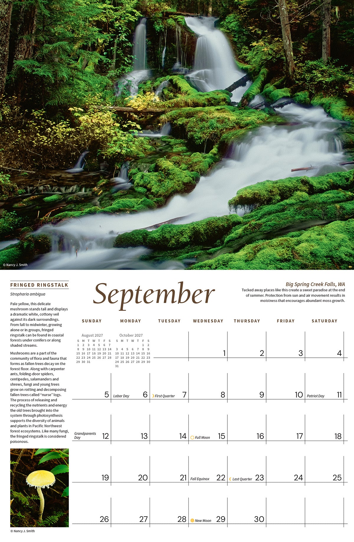 2027 Majestic Pacific Northwest Calendar