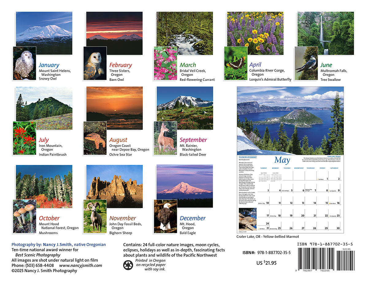 2026 Majestic Pacific Northwest calendar